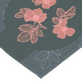 Dunkelgotische Rose Muster Großer Tischläufer (Ecke)