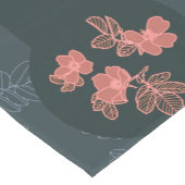 Dunkelgotische Rose Muster Kurzer Tischläufer (Ecke)