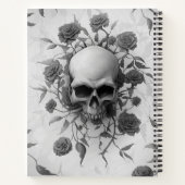 Dunkelgotische Rose Notizblock (Rückseite)