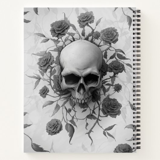 Dunkelgotische Rose Notizblock (Rückseite)