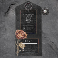 Dunkelgotische Rose Schwarz & Grau Rost Kein Abend