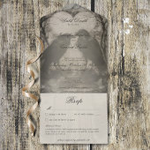 Dunkelgotische Schwarz & Tan Raven Dinner mit Deta All In One Einladung