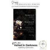 Dunkelgotische Schwarz-Weiß-Orchideen-Zauber auf z Einladung