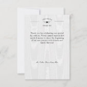 Dunkelgotische Schwarz-Weiß-Schädelkugel Herz Dankeskarte (Rückseite)