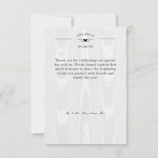 Dunkelgotische Schwarz-Weiß-Schädelkugel Herz Dankeskarte (Rückseite)