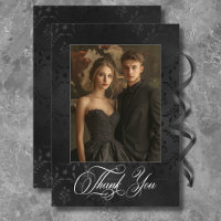 Dunkelgotische Schwarze Flora Damaskus Weinhochzei