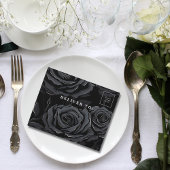 Dunkelgotische Schwarze Rose Florale E-Mail-Websit All In One Einladung