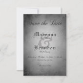 Dunkelgotische Schwarze Wasserfarbenmuse Hochzeit Save The Date (Vorderseite)