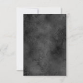 Dunkelgotische Schwarze Wasserfarbenmuse Hochzeit Save The Date (Rückseite)