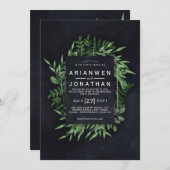 Dunkelgotisches Botanisches Design Einladung (Vorne/Hinten)