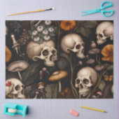 Dunkelgotisches Halloween-Skull-Deko Seidenpapier (Basteln)