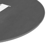 Dunkelgrau Anfangsbuchstaben Monogram modern Schneidebrett (Ecke)