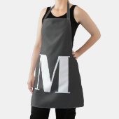 Dunkelgrau Anfangsbuchstaben Monogram modern Schürze (InSitu)