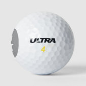Dunkelgrau-Anfangsmonogramm Golfball (Logo)