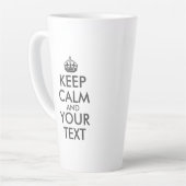 Dunkelgrau Behalten Ruhe und Text Milchtasse (Linke Ecke)