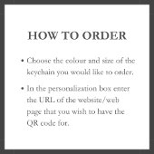 Dunkelgrau | Benutzerdefinierter QR-Code Scannbare Schlüsselanhänger