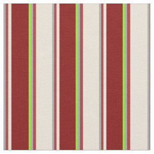 Dunkelgrau, Braun, Bisque, Maroon & Chartreuse Stoff