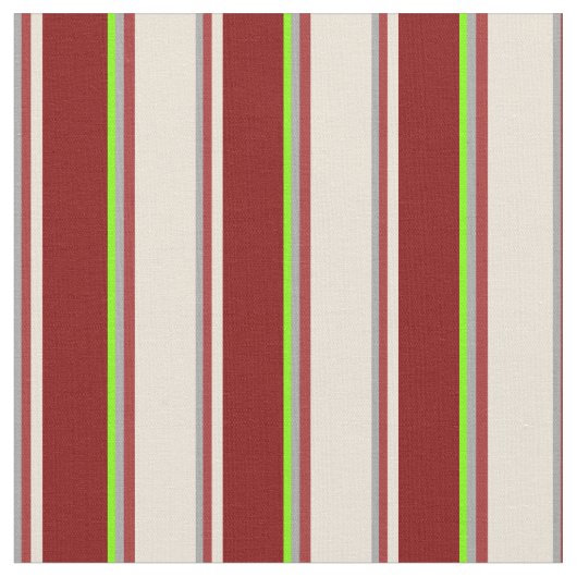 Dunkelgrau, Braun, Bisque, Maroon & Chartreuse Stoff (Nahaufnahme)