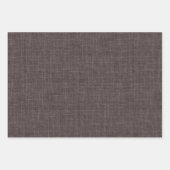 Dunkelgrau Braun Leinen Geschenkpapier Set (Vorderseite)