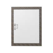 Dunkelgrau-braune Muster natürliche Blume Notizblock (Rotiert)