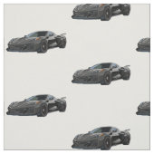 Dunkelgrau C8 Korvette Handgezeichnete Sketch-Fabr Stoff (Muster)