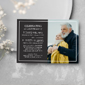 Dunkelgrau-Einfache Frame-Foto Einladung