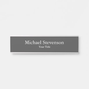 Dunkelgrau Einzigartig Elegant Modernes Minimalist Türschild