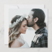 Dunkelgrau Elegantes Foto Einladung zur Hochzeit (Rückseite)