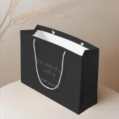 Dunkelgrau | Floral Monogram Wedding Vielen Dank Große Geschenktüte