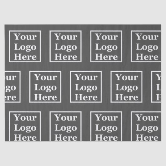 Dunkelgrau für Ihr Logo hier Mustervorlage Seidenpapier (Vorderseite)