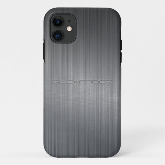Dunkelgrau gebürstetes Aluminium Case-Mate iPhone Hülle (Rückseite)