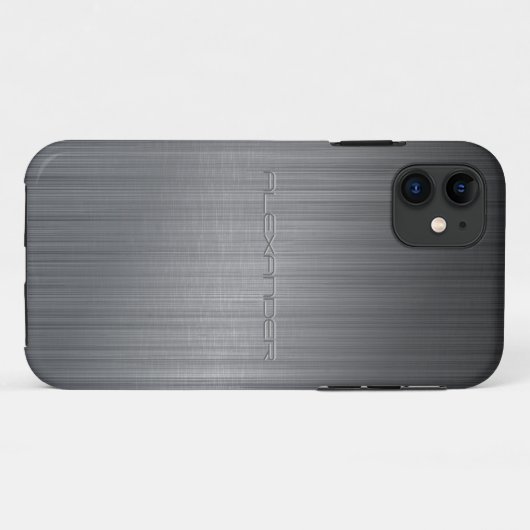 Dunkelgrau gebürstetes Aluminium Case-Mate iPhone Hülle (Rückseite (Horizontal))