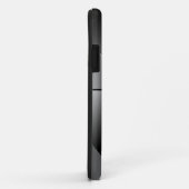 Dunkelgrau gebürstetes Aluminium-Look-Monogramm Case-Mate iPhone Hülle (Hinten/Rechts)