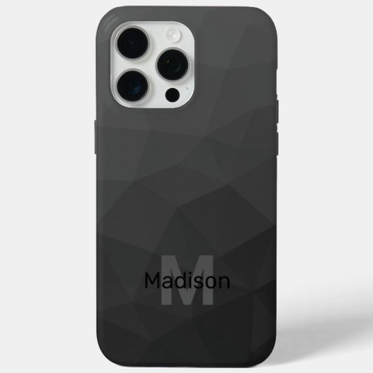 Dunkelgrau-Gefälle geometrische Maschenöffnung Mon Case-Mate iPhone Hülle (Rückseite)