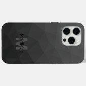 Dunkelgrau-Gefälle geometrische Maschenöffnung Mon Case-Mate iPhone Hülle (Rückseite (Horizontal))