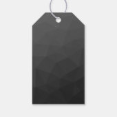 Dunkelgrau-Gefälle geometrische Maschenöffnung Mon Geschenkanhänger (Rückseite)
