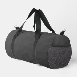 Dunkelgrau-Gefälle geometrisches Messmuster Duffle Bag