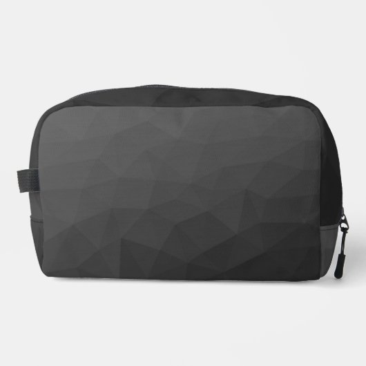 Dunkelgrau-Gefälle geometrisches Messmuster Waschbeutel (Vorderseite)
