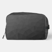 Dunkelgrau-Gefälle geometrisches Messmuster Waschbeutel (Rückseite)
