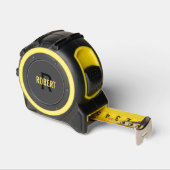 Dunkelgrau-gelbe Monogramm-Namen Maßband (Winkel)