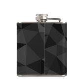 Dunkelgrau, geometrisches Maschenmuster Monogram Flachmann (Rückseite)