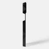 Dunkelgrau, geometrisches Maschenmuster Monogram iPhone Hülle (Rechte Seite)