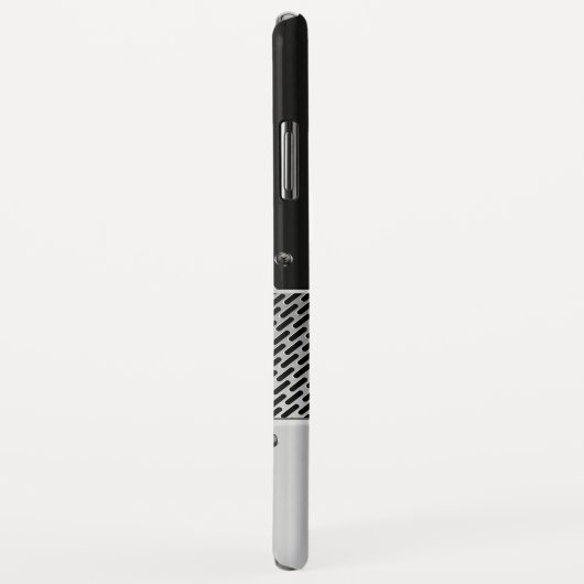 Dunkelgrau geometrisches Metallic Design Case-Mate iPhone Hülle (Hinten/Rechts)