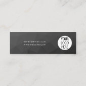 Dunkelgrau Gradient Geometric Mesh Custom Logo Treuekarte (Rückseite)