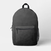 Dunkelgrau Gradient Geometrisches Mesh Muster Bedruckter Rucksack (Vorderseite)