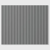Dunkelgrau & Graue Streifen Geschenkpapier (Flach)