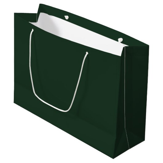 Dunkelgrau Grün Große Geschenktüte (Vorderseite Schrägansicht)