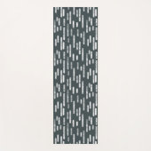 Dunkelgrau-grünes, abgerundetes Linienmuster Yogamatte (Vorderseite)