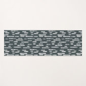 Dunkelgrau-grünes, abgerundetes Linienmuster Yogamatte (Vorderseite (Horizontal))