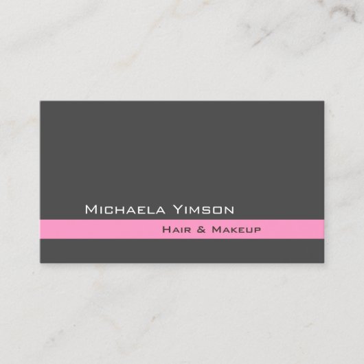 Dunkelgrau-hellrosa mit Beruflichem Foto Visitenkarte (Vorderseite)